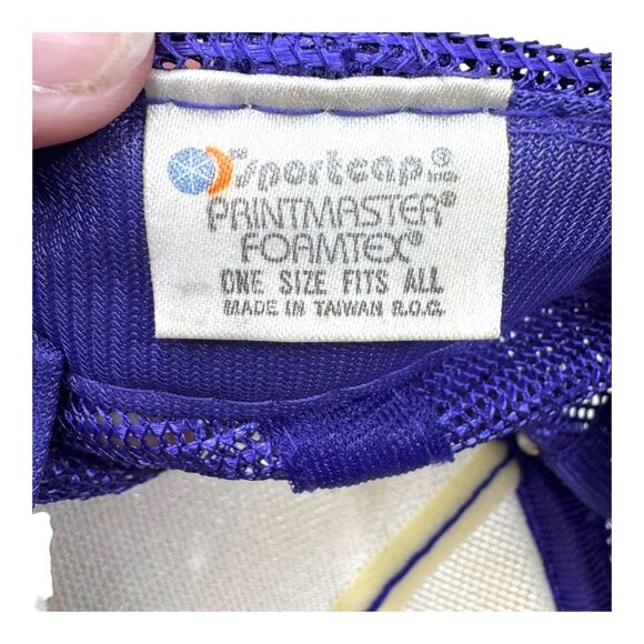 Vintage LSU Script Purple Tigers Trucker Cap Vintage Mesh Back Team Baseball Hat - Picture 4 of 7